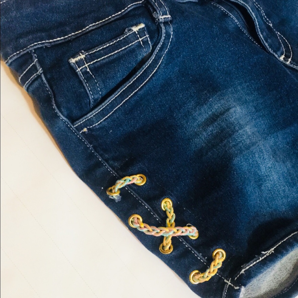 Girls shorts size 14 design on the sides